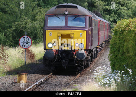 Ovenholme to Windermere, UK. 21st June 2018. West Coast Railways are running passenger trains on the Lakes Line with 6 services a day in each direction between Windermere and Oxenholme after Northern withdrew their services and replaced them with buses probably until 2nd July 2018. Credit: Andrew Bell/Alamy Live News Stock Photo