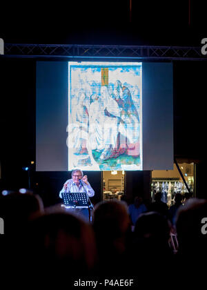 Monza, Italy - Jun 21 2018: Lectio Magistralis of Vittorio Sgarbi about the artistic masterpieces in the city Credit: Alfio Finocchiaro/Alamy Live News Stock Photo