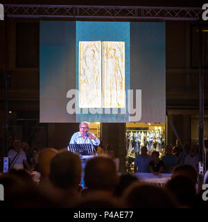 Monza, Italy - Jun 21 2018: Lectio Magistralis of Vittorio Sgarbi about the artistic masterpieces in the city Credit: Alfio Finocchiaro/Alamy Live News Stock Photo