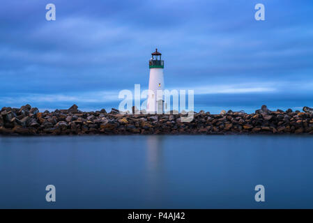 Walton Lighthouse at the Santa Cruz harbor in Monterey bay