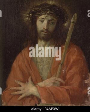 ECCE HOMO. Author: Juan Carreño de Miranda (1614-1685). Location: MUSEO CERRALBO, MADRID, SPAIN. Stock Photo