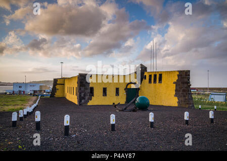 Portugal, Azores, Terceira Island, Praia da Vitoria, Forte de Santa Catarina fort Stock Photo