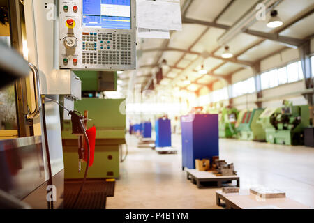 Panel of a cnc machine Stock Photo