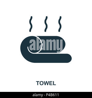Towel icon. Flat style icon design. UI. Illustration of towel icon. Pictogram isolated on white. Ready to use in web design, apps, software, print. Stock Photo