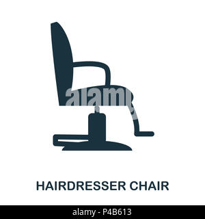 Hairdresser Chair icon. Flat style icon design. UI. Illustration of hairdresser chair icon. Pictogram isolated on white. Ready to use in web design, apps, software, print. Stock Photo