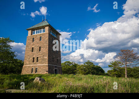 USA, New York, Hudson Valley Region, Bear Mountain, Bear Mountain State Park, summit tower Stock Photo