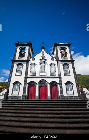 Portugal, Azores, Sao Jorge Island, Urzelina, town church Stock Photo