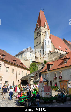 Weißenkirchen in der Wachau, Thanksgiving, church, model of church from procession, Wachau, Lower Austria, Austria Stock Photo