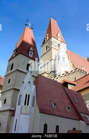 Weißenkirchen in der Wachau, Thanksgiving, church, model of church from procession, Wachau, Lower Austria, Austria Stock Photo