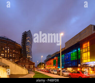 Vienna, Gasometer city, cinema (right), 11. Simmering, Wien, Austria Stock Photo