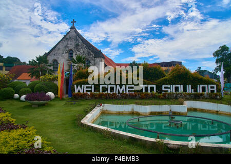 Old Church in the Philippines Island of Siquijor Stock Photo