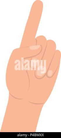 hand human index isolated icon Stock Vector