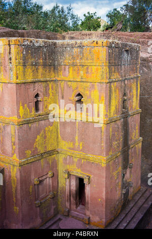 Church of Saint George, a rock-cut church in Lalibela. Stock Photo