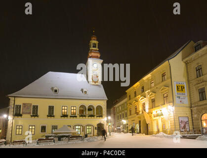 Mödling, Town Hall, Herzoggasse, Schrannenplatz, Wienerwald, Vienna Woods, Lower Austria, Austria Stock Photo