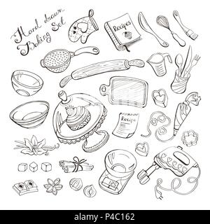 baking objects set Stock Vector