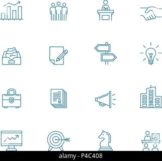 Business Icon Line Set Stock Vector