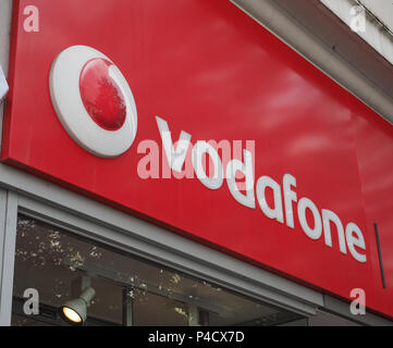 BELFAST, UK - CIRCA JUNE 2018: Vodafone storefront Stock Photo