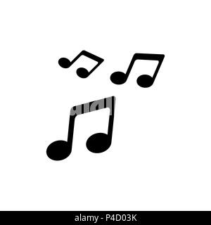 Music icon. Sound symbol in flat style. Stock Vector