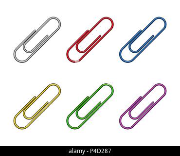 paper clip office vector design isolated on white Stock Vector