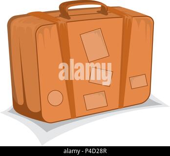 Travel leather suitcase Stock Vector