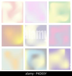 Set of colored halftone textures Stock Vector