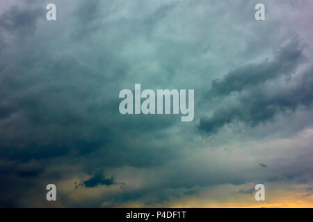 Dramatic sky with heavy clouds, may be used as background Stock Photo