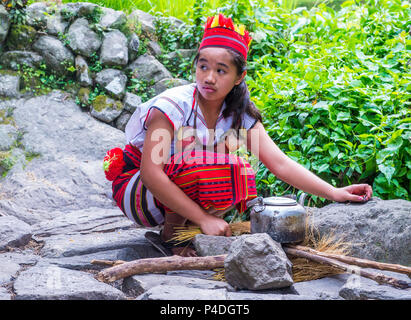 BANAUE, PHILIPPINES - MAY 02 : Woman from Ifugao Minority in Banaue the Philippines on May 02 2018. The Ifugao minority mostly live in the mountains o Stock Photo