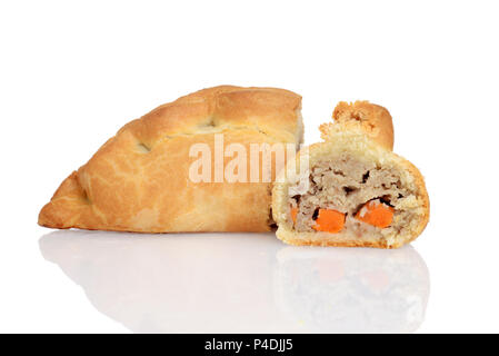 cut cornish pasty Stock Photo