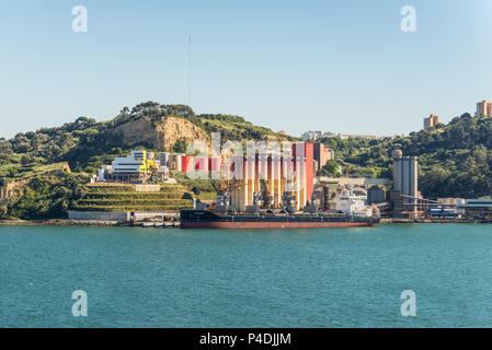 Lisbon, Portugal - May 19, 2017: Oil Seeds Industrial Plant in Lisbon, Portugal. Sovena Oil Seeds Portugal engages in the refining and extraction of s Stock Photo