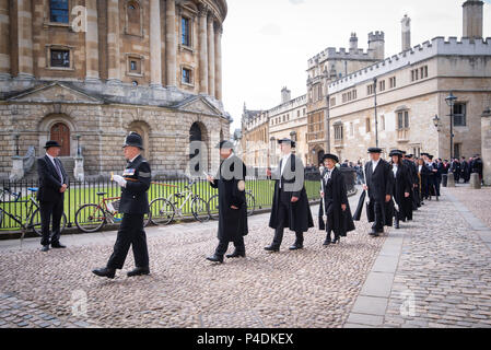 Encaenia ceremony at Oxford, UK Stock Photo