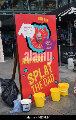 Splat The Dad at Norwich Food & Drink Festival taking place in and around The Forum, 17 June 2018. Norwich UK. The event was held on Father's Day Stock Photo