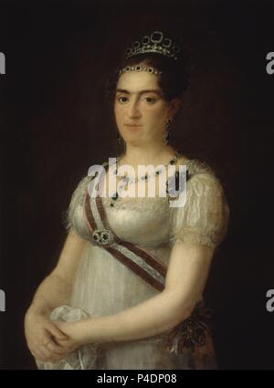 PRINCESA DE BEIRA - DÑA MARIA TERESA DE BRAGANZA -. Author: Luis de la Cruz y Ríos (1776-1853). Location: PALACIO REAL-PINTURAS, ARANJUEZ, MADRID, SPAIN. Stock Photo