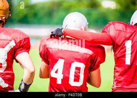 Toned image of an American Football player in action Stock Photo