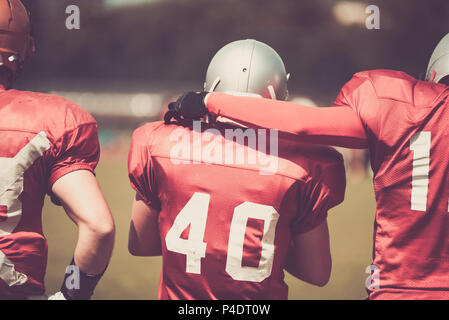Toned image of an American Football player in action Stock Photo