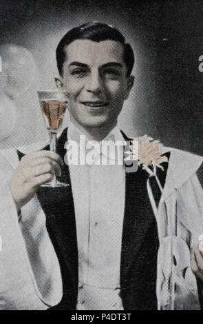'Viktor de Kowa (also spelled Victor de Kowa, born Victor Paul Karl Kowalczyk; 8 March 1904- 8 April 1973) was a German stage and film actor, chanson singer, director, narrator and comic poet.', digital improved reproduction of an historical image Stock Photo