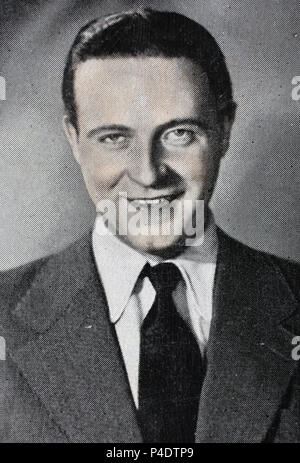 Willy Fritsch (27 January 1901- 13 July 1973) was a German theater and film actor, a popular leading man and character actor from the silent-film era, digital improved reproduction of an historical image Stock Photo