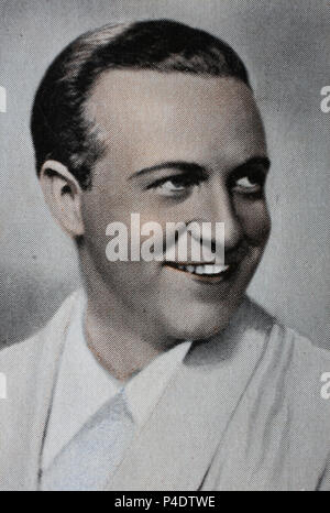 Willy Fritsch (27 January 1901- 13 July 1973) was a German theater and film actor, a popular leading man and character actor from the silent-film era, digital improved reproduction of an historical image Stock Photo