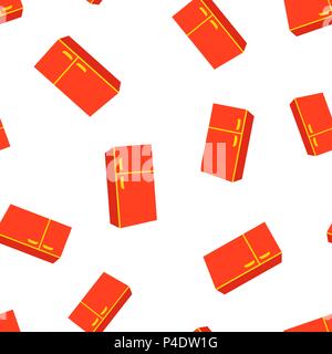 Fridge refrigerator icon seamless pattern background. Business concept vector illustration. Frig freezer symbol pattern. Stock Vector