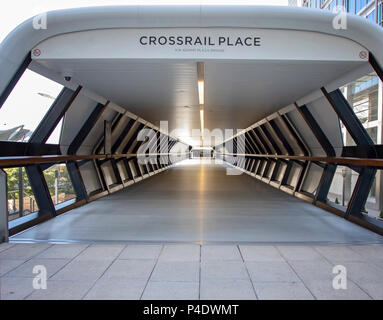 Crossrail Place, Canary Wharf, London E14 Stock Photo