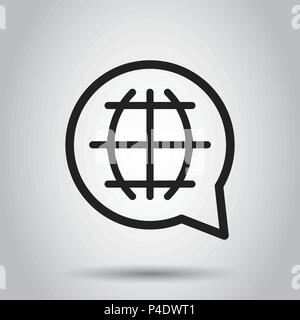 Choose or change language icon. Vector illustration. Business concept globe world communication pictogram. Stock Vector