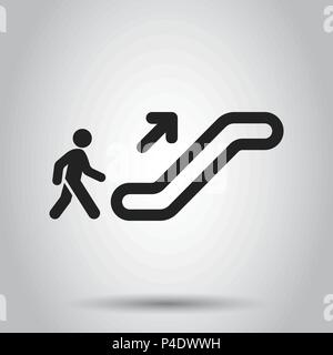 Escalator elevator icon. Vector illustration. Business concept escalator pictogram. Stock Vector