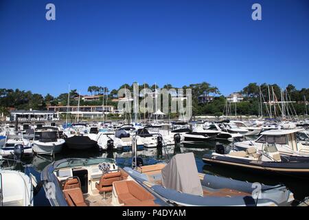 The pleasure port at La Vigne, Cap Ferret, Bassin d'Arcachon, Aquitaine, France 2018 Stock Photo