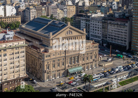 Aerial view of Teatro Colon - Buenos Aires, Argentina Stock Photo