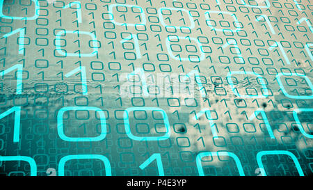 Coding new algorithm, secure connectivity Stock Photo