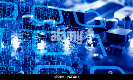 Computer bug in new computers chips, cyber security threats Stock Photo