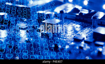 Machine learning artificial intelligence circuit board Stock Photo