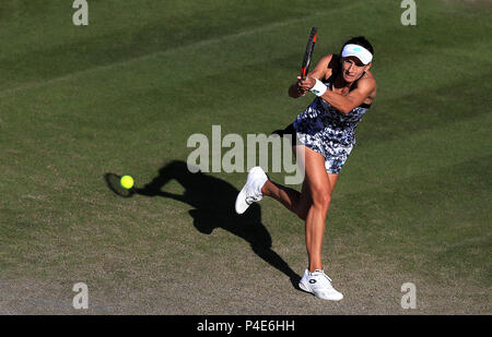 Ukraine's Lesia Tsurenko during day four of the Nature Valley Classic at Edgbaston Priory, Birmingham. Stock Photo