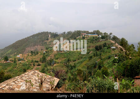 Rwanda, Burera lake, surrounding of Kidaho, landscape Stock Photo