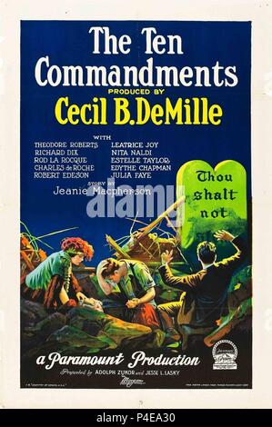 The Ten Commandments Year 1923 Director Cecil B DeMille Stock Photo - Alamy