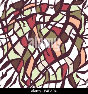 Seamless creative geometric mosaic vector colorful background. Modern style Stock Vector